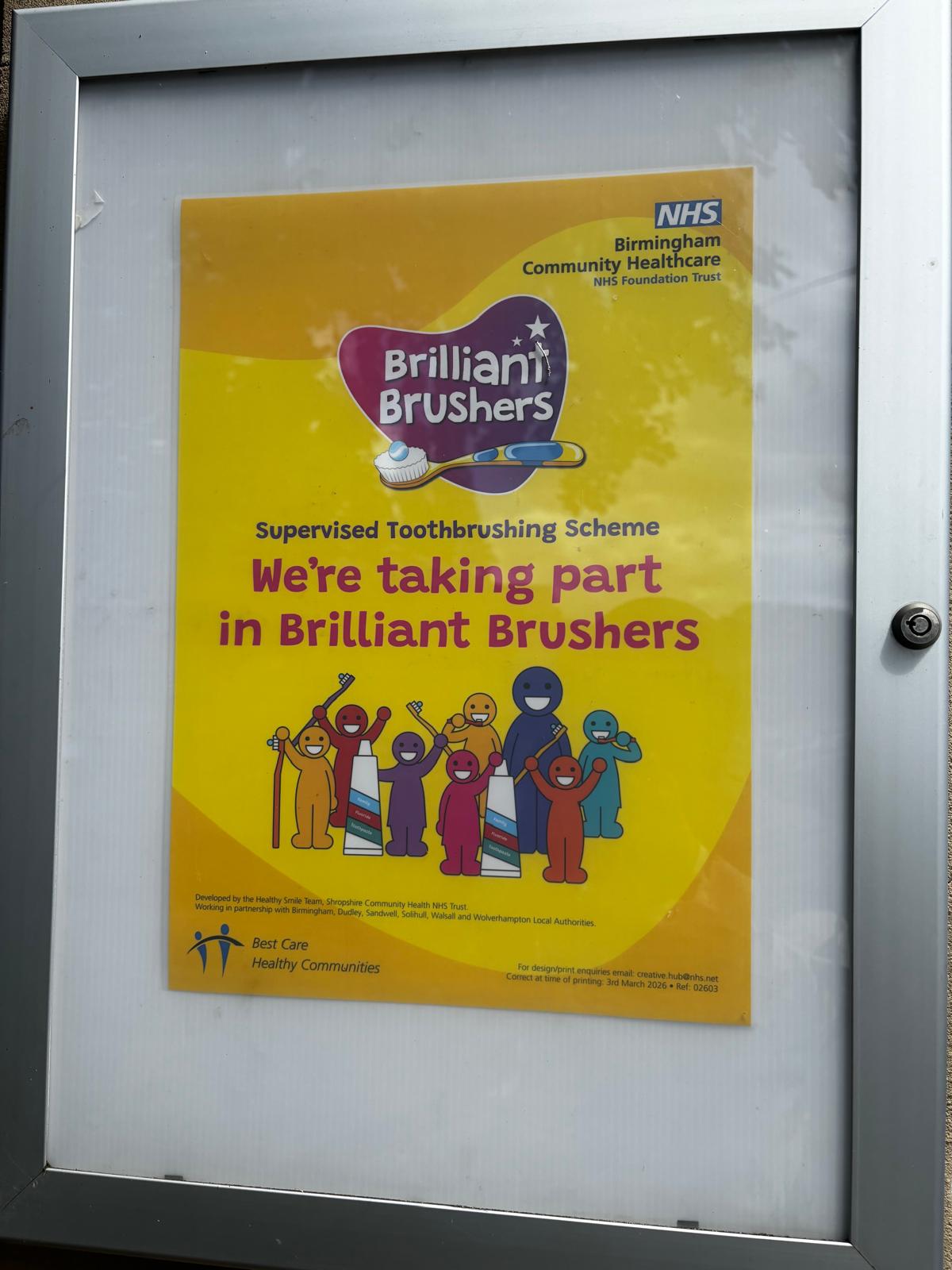 Brilliant brushers! Promoting oral health