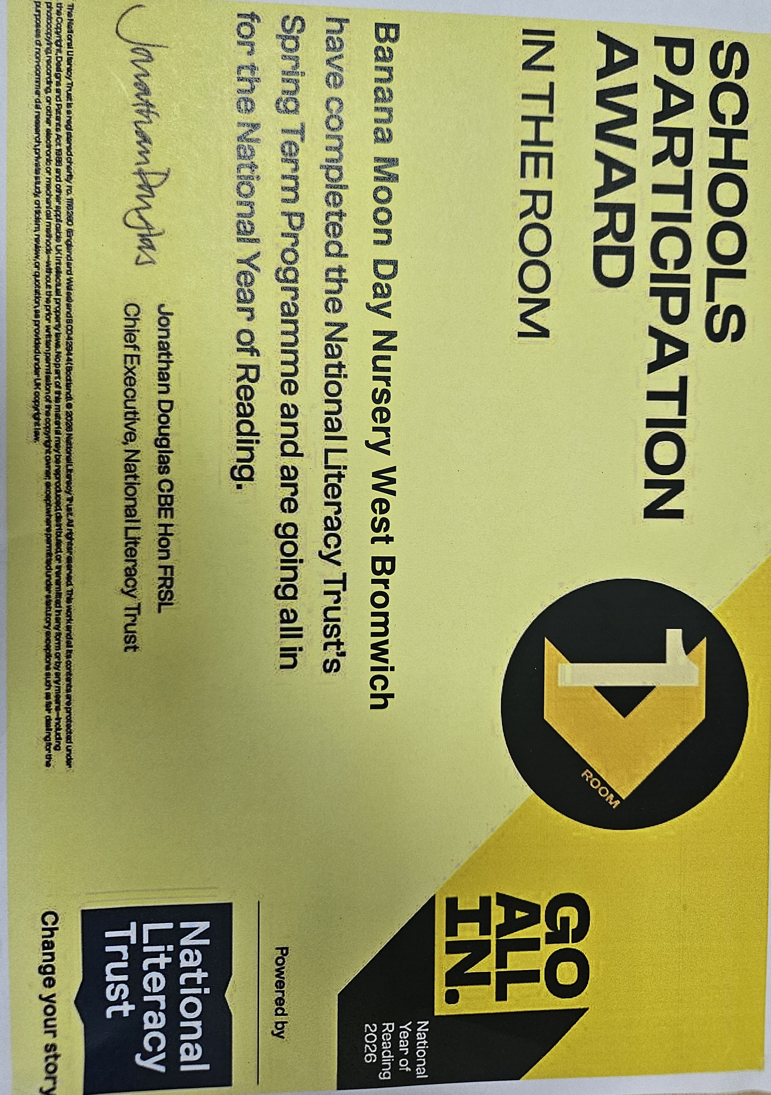 National Literacy Trust involvement